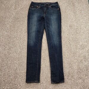 American Eagle Women's Size 6 Regular Hi-Rise Skinny Jeans Dark Wash